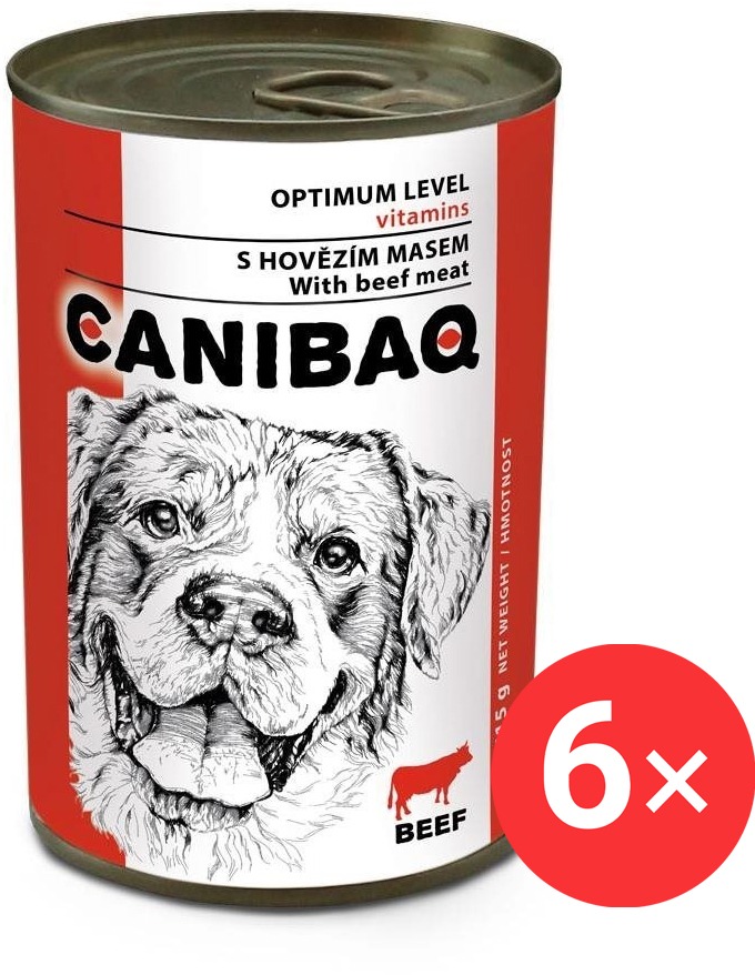 Canibaq Classic Hovädzie 6× 415 g