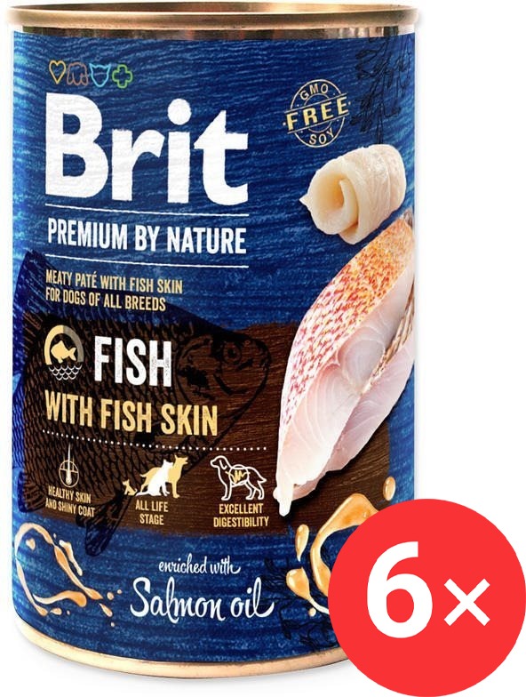 Brit Premium by Nature Fish with Fish Skin 6× 400 g