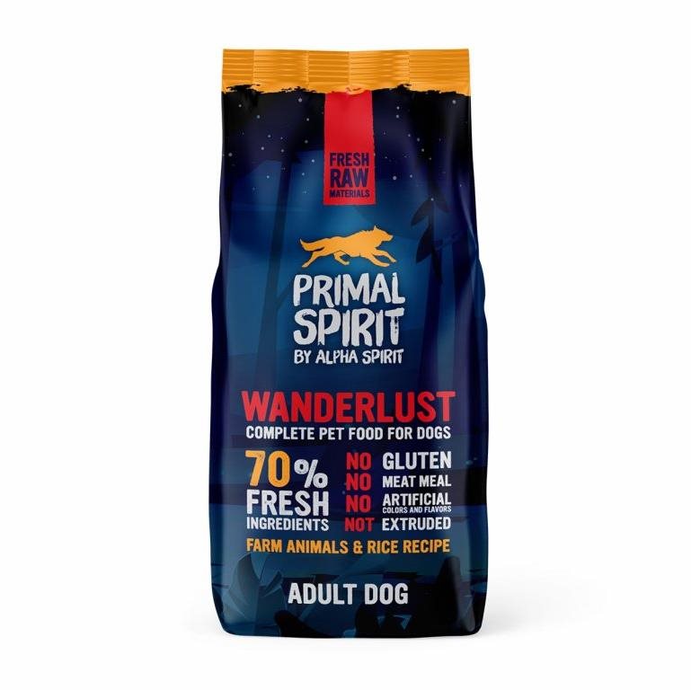 Primal Spirit Dog Wanderlust 70 % 12 kg