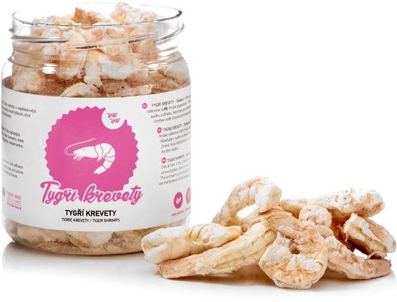 Raw Raw mrazom sušené maškrty Tigrie krevety 50 g