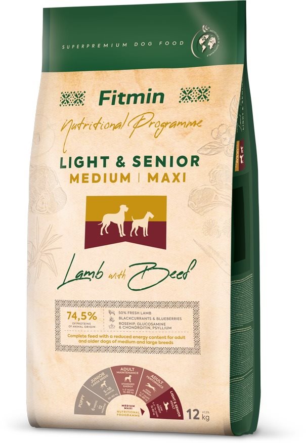 Fitmin Medium Maxi Light Senior Lamb & Beef 12 Kg
