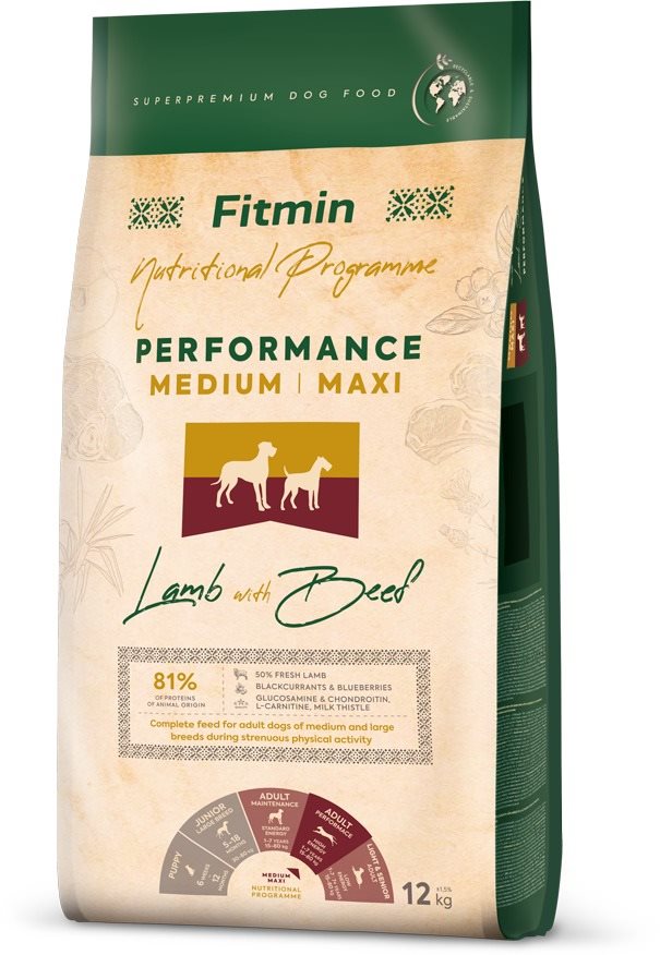 Fitmin Medium Maxi Performance Lamb & Beef 12 Kg