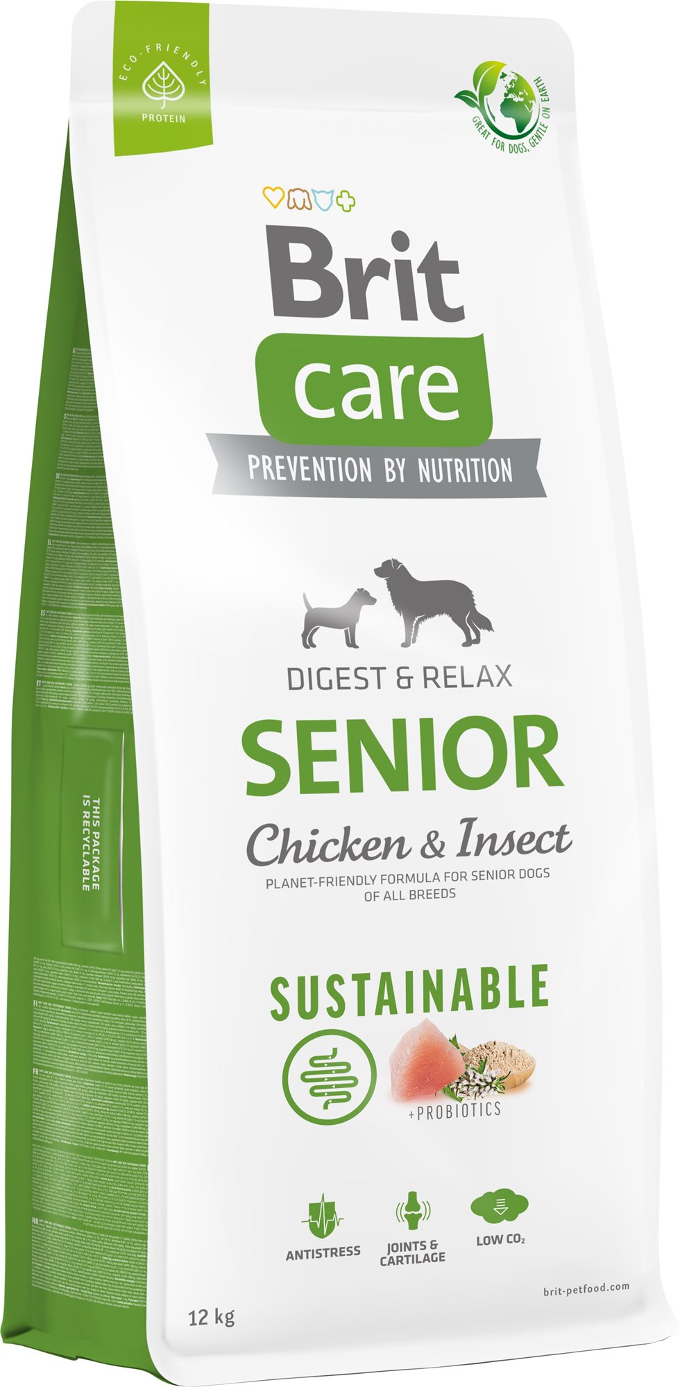 Brit Care Dog Sustainable s kuracím a hmyzom Senior 12 kg