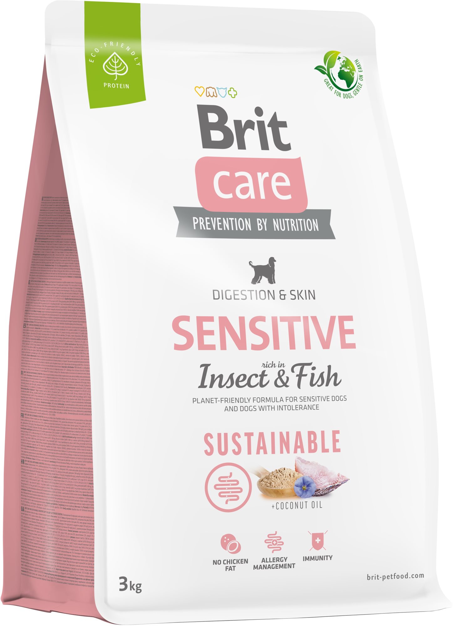 Brit Care Dog Sustainable s hmyzom a rybou Sensitive 3 kg