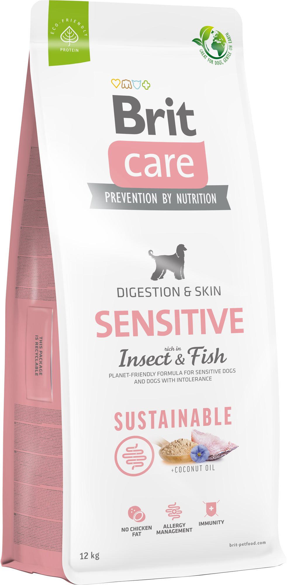 Brit Care Dog Sustainable s hmyzom a rybou Sensitive 12 kg