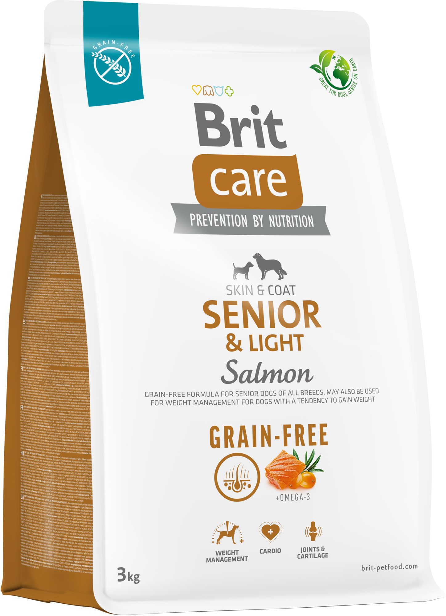 Brit Care Dog Grain-free s lososom Senior & Light 3 kg