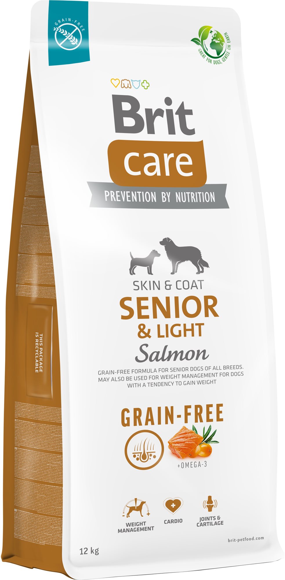 Brit Care Dog Grain-free s lososom Senior & Light 12 kg