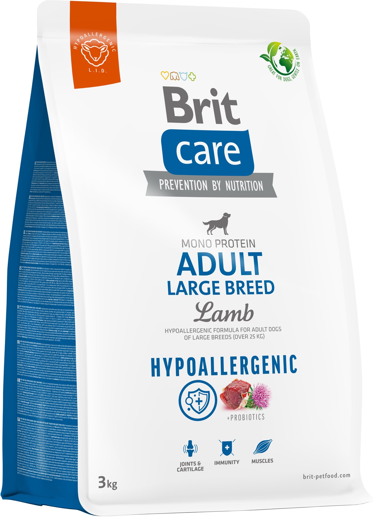 Brit Care Dog Hypoallergenic s jahňacím Adult Large Breed 3 kg