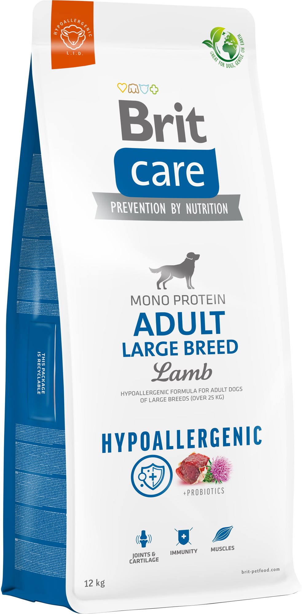 Brit Care Dog Hypoallergenic s jahňacím Adult Large Breed 12 kg