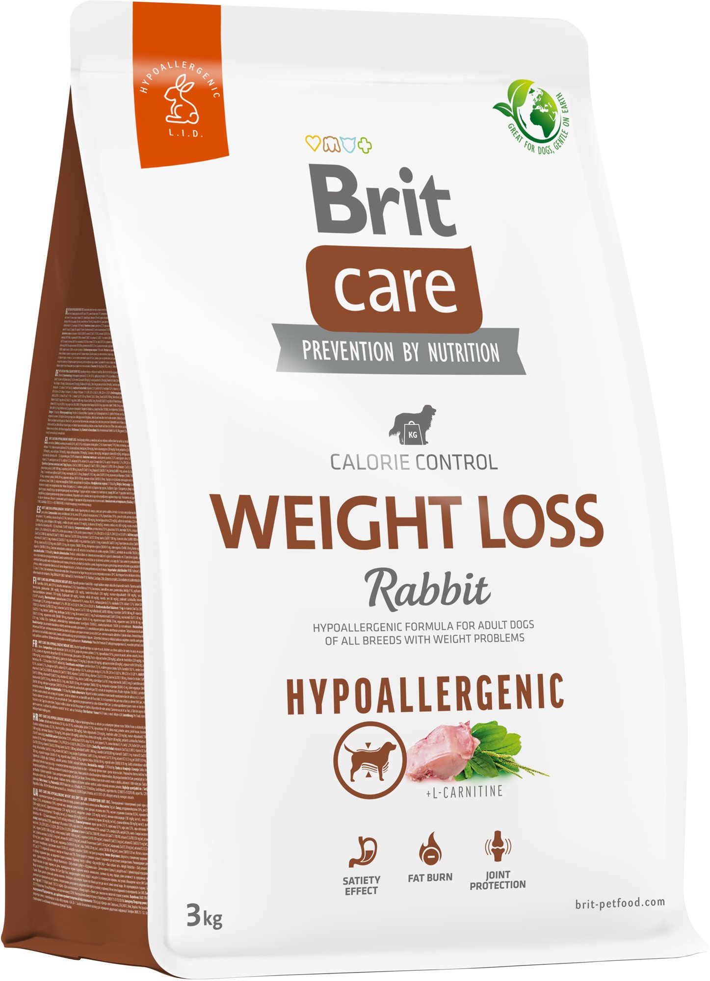 Brit Care Dog Hypoallergenic s králičím Weight Loss 3 kg