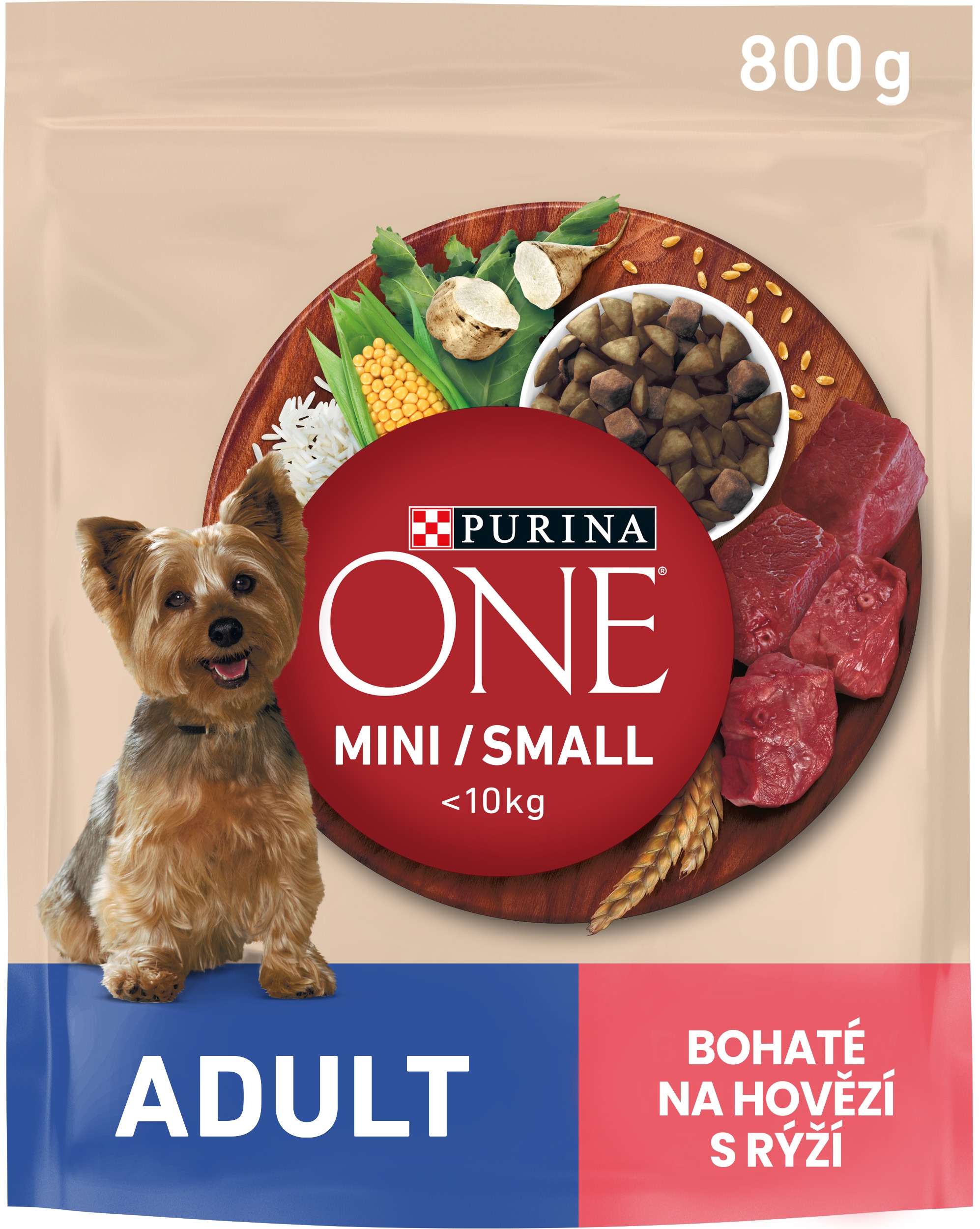 Purina ONE Mini Adult granuly pre psov hovädzie 800 g