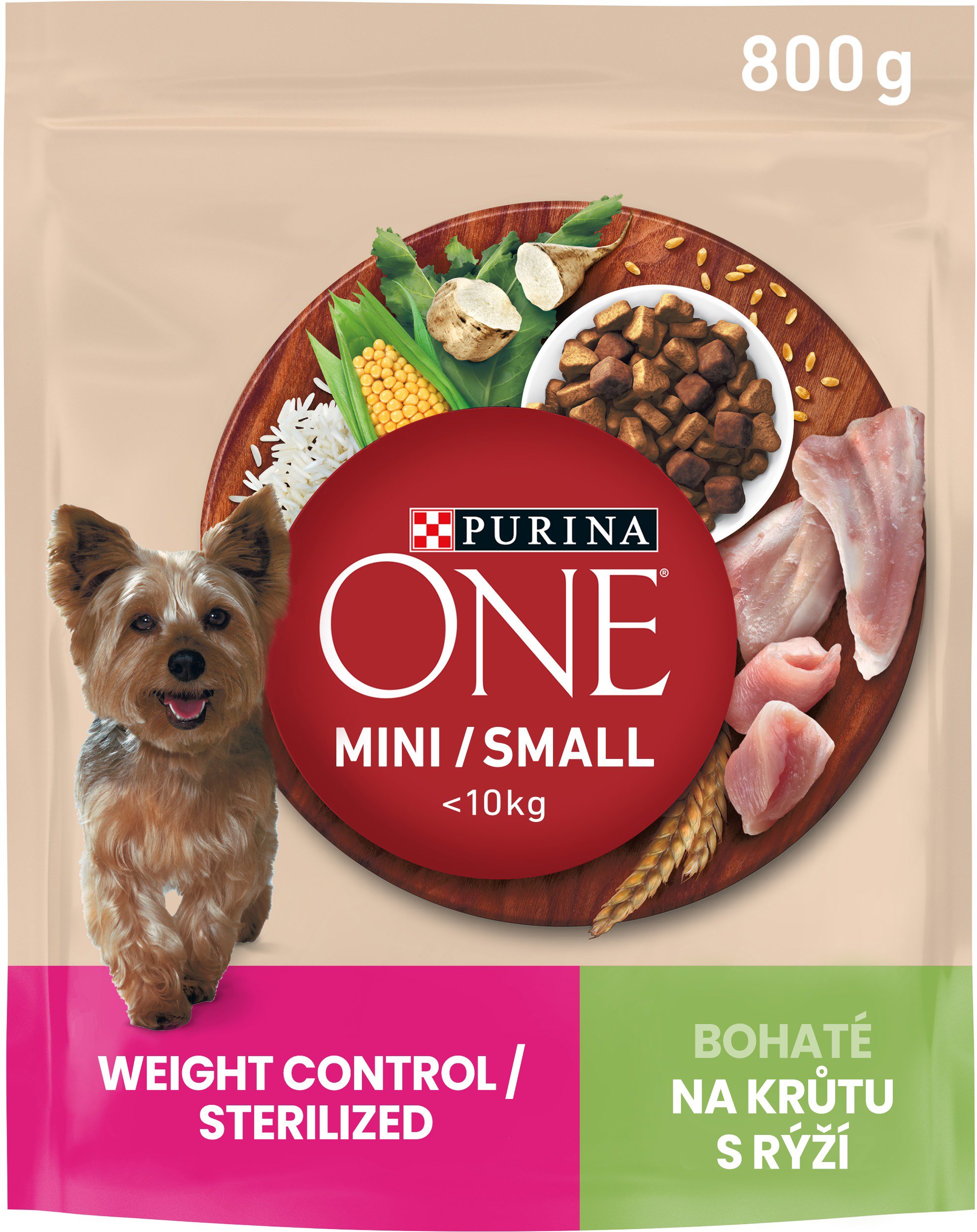 Purina ONE Mini Weight Control granuly pre psov morka 800 g