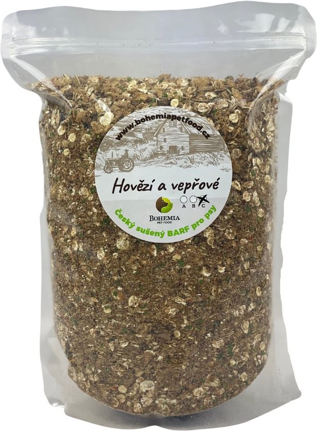 Bohemia Pet Food sušený barf hovädzie a bravčové 2 kg
