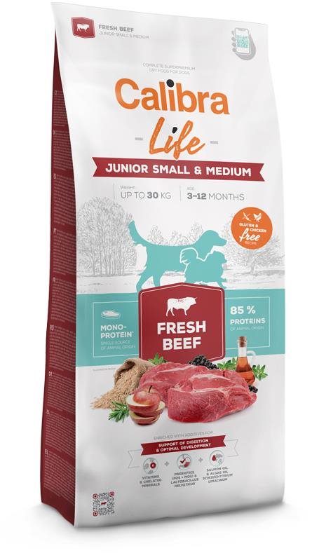 Calibra Dog Life Junior small & medium fresh beef 2,5 kg