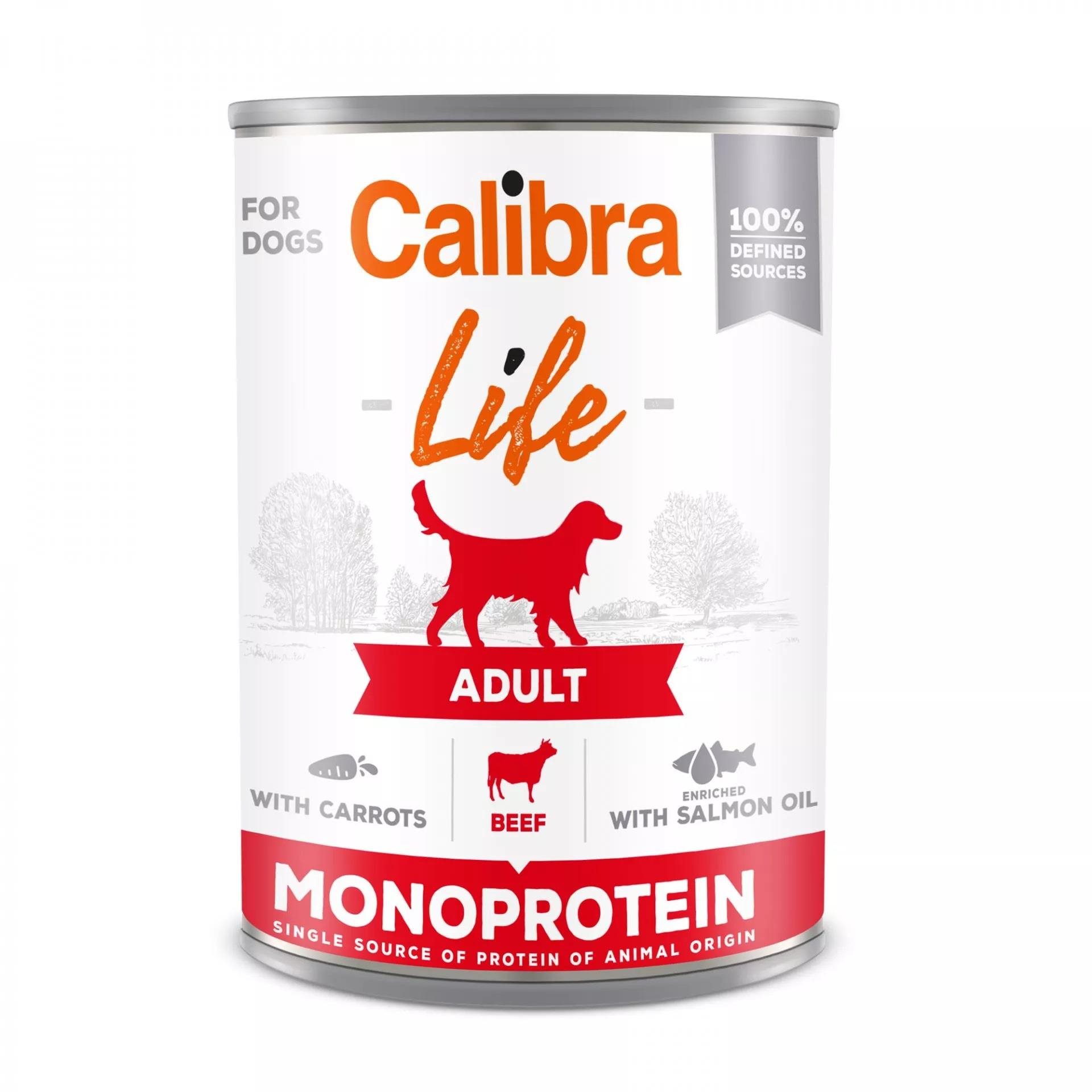 Calibra Dog Life konzerva adult beef with carrots 400 g