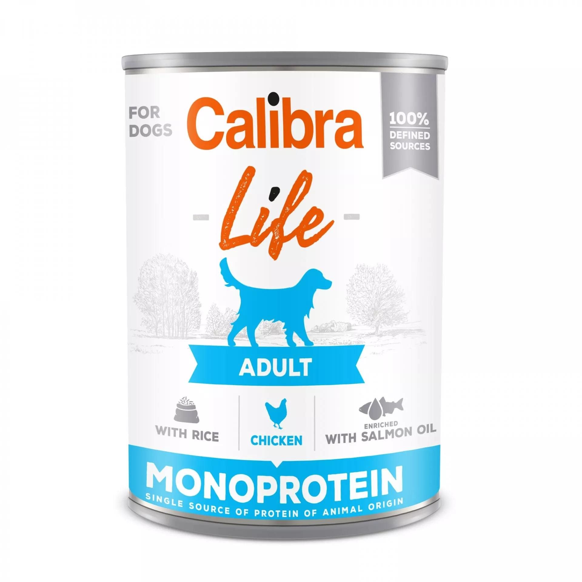 Calibra Dog Life konzerva adult chicken with rice 400 g