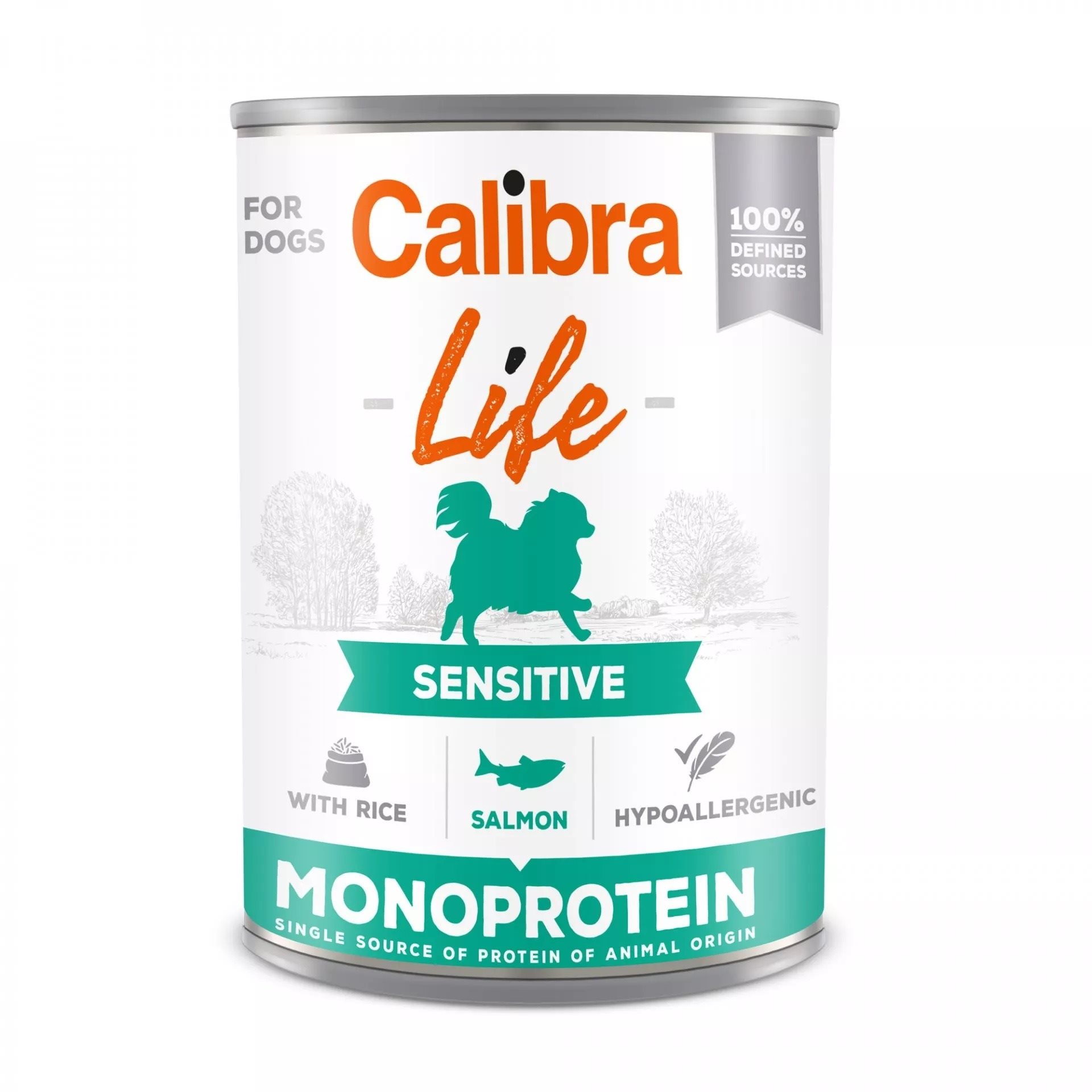 Calibra Dog Life konzerva sensitive salmon with rice 400 g