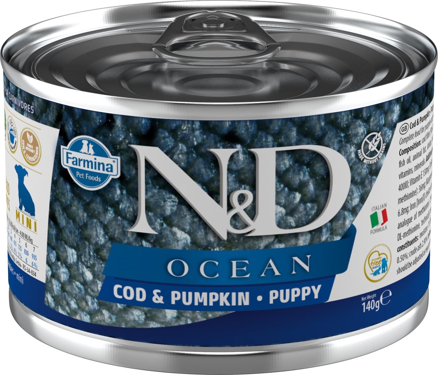 N&D Ocean Dog Puppy Codfish & Pumpkin Mini 140 g