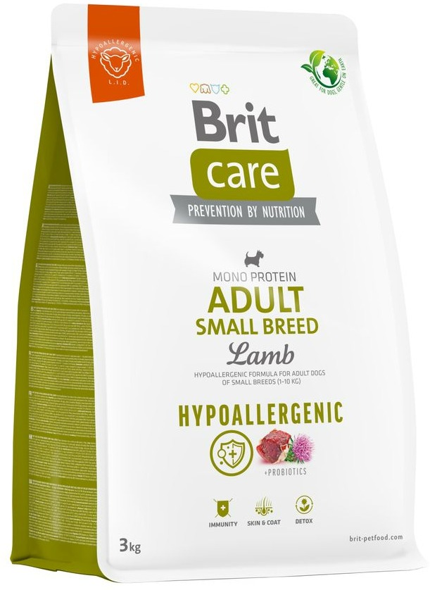Brit Care Dog Hypoallergenic s jahňacím Adult Small Breed 3 kg