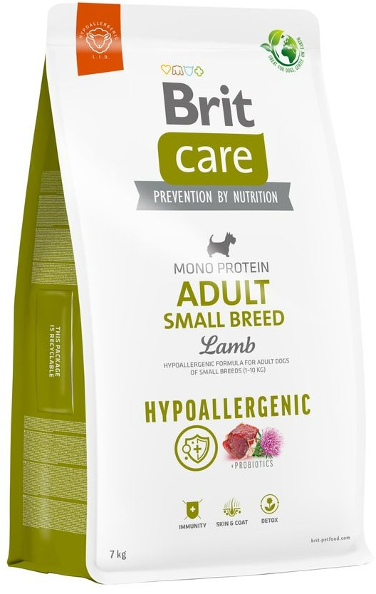 Brit Care Dog Hypoallergenic s jahňačím Adult Small Breed 7 kg