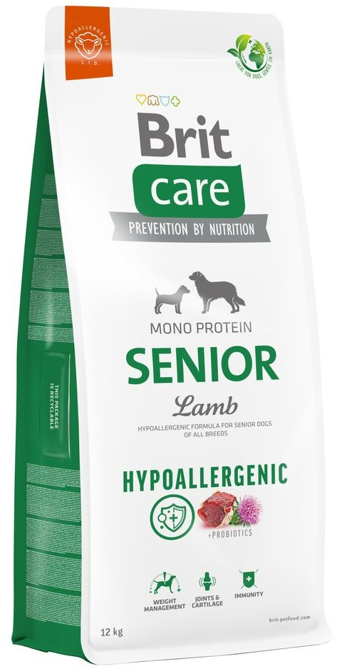 Brit Care Dog Hypoallergenic s jahňačím Senior 12 kg