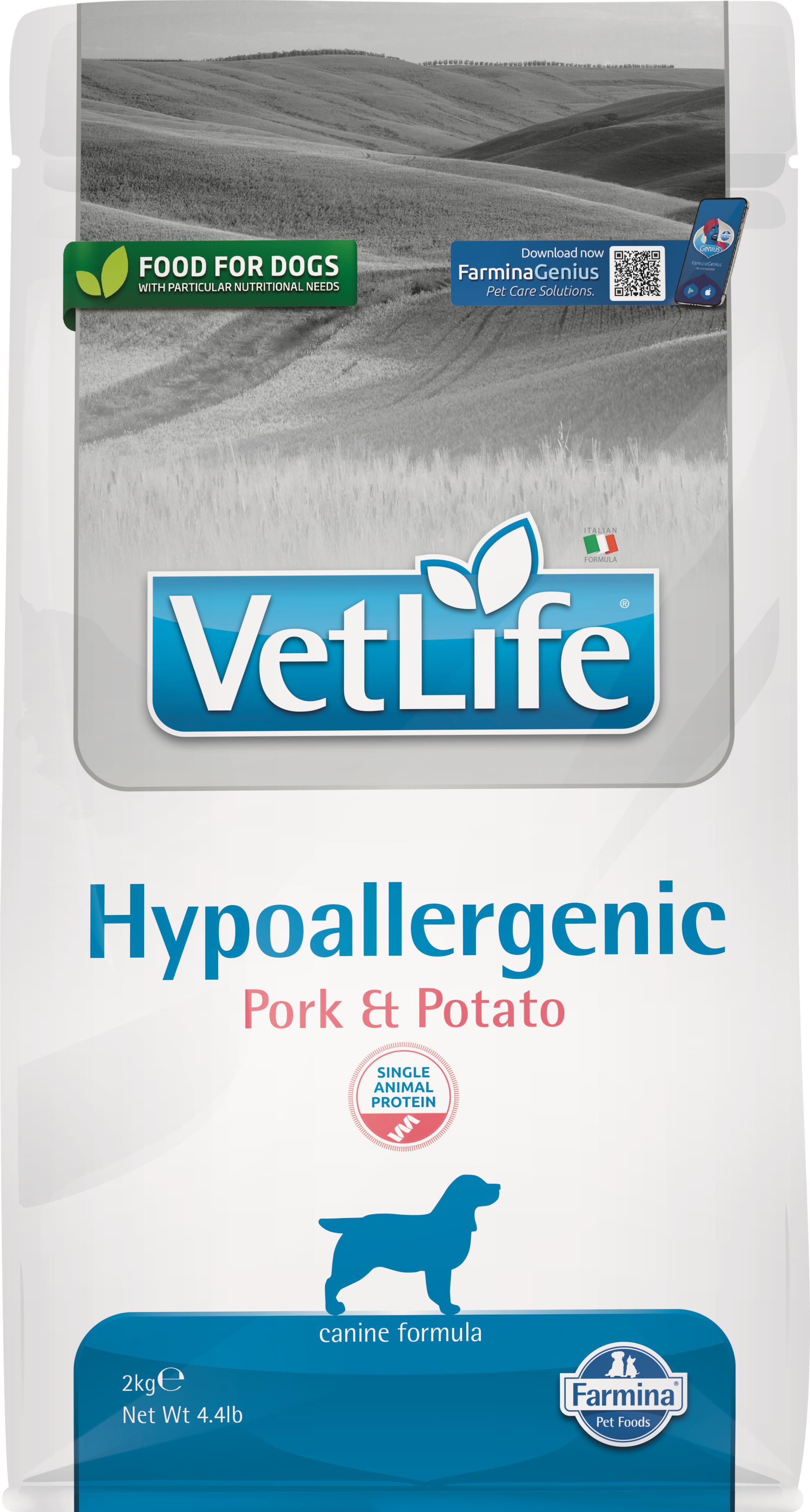 Vet Life Natural Dog Hypo Pork & Potato 2 kg
