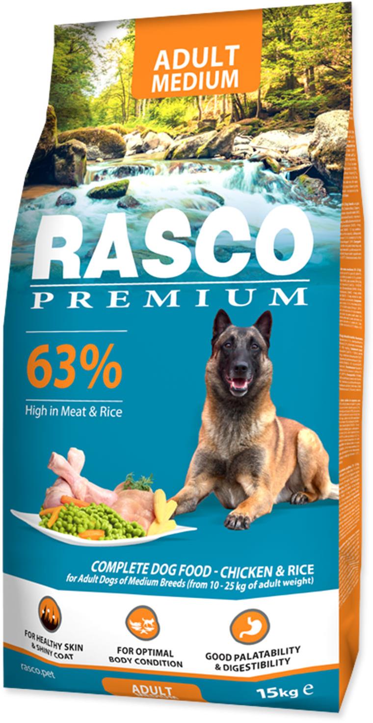 Rasco Granule Premium Adult Medium kura s ryžou 15 kg