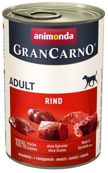 Grancarno konzerva pre psov Adult hovädzie 400 g