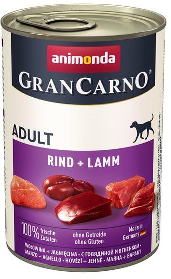 Grancarno konzerva pre psov Senior hovädzie, jahňacie 400 g