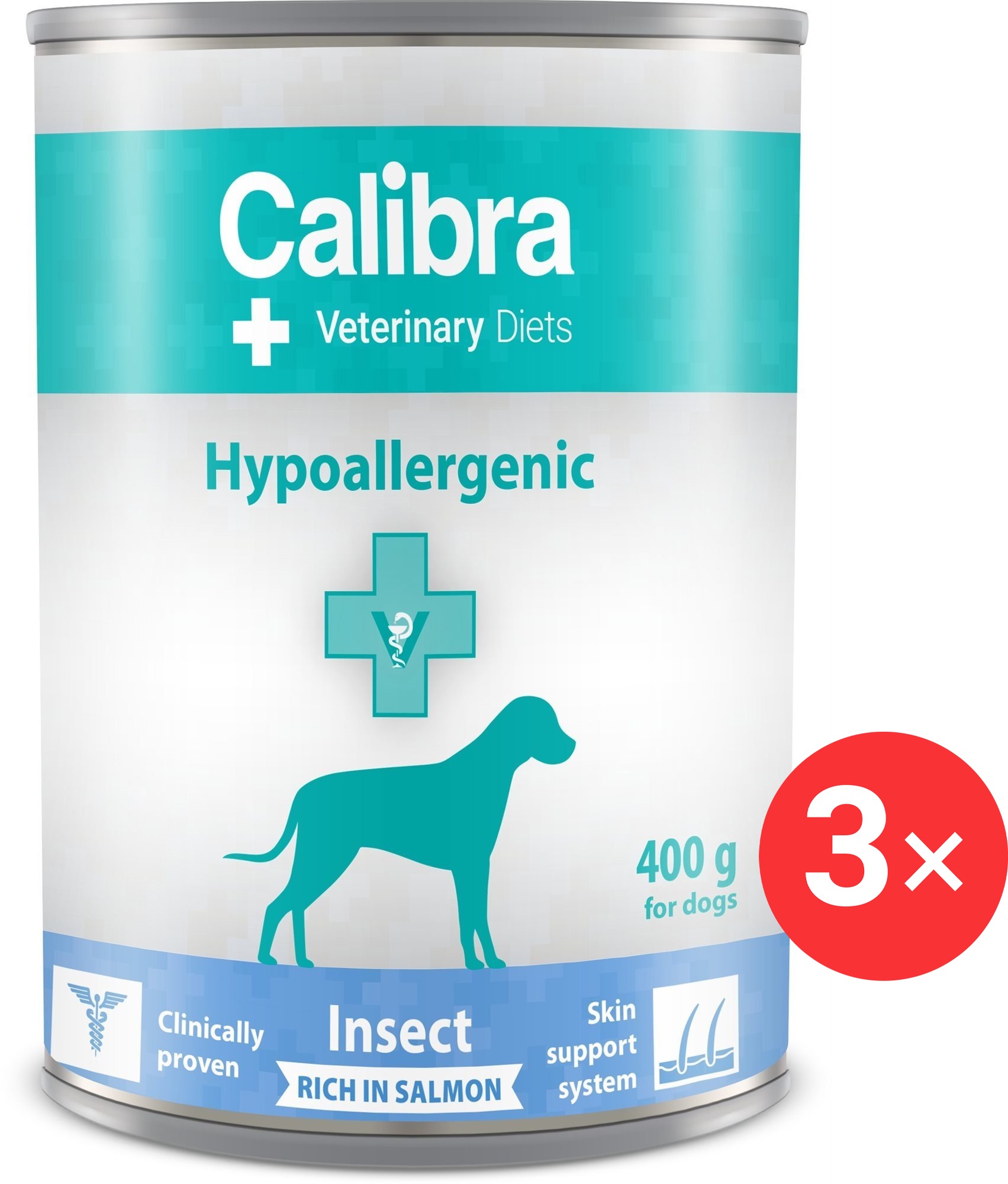 Calibra VD Dog konz. Hypoallergenic Insect & Salmon 3× 400 g
