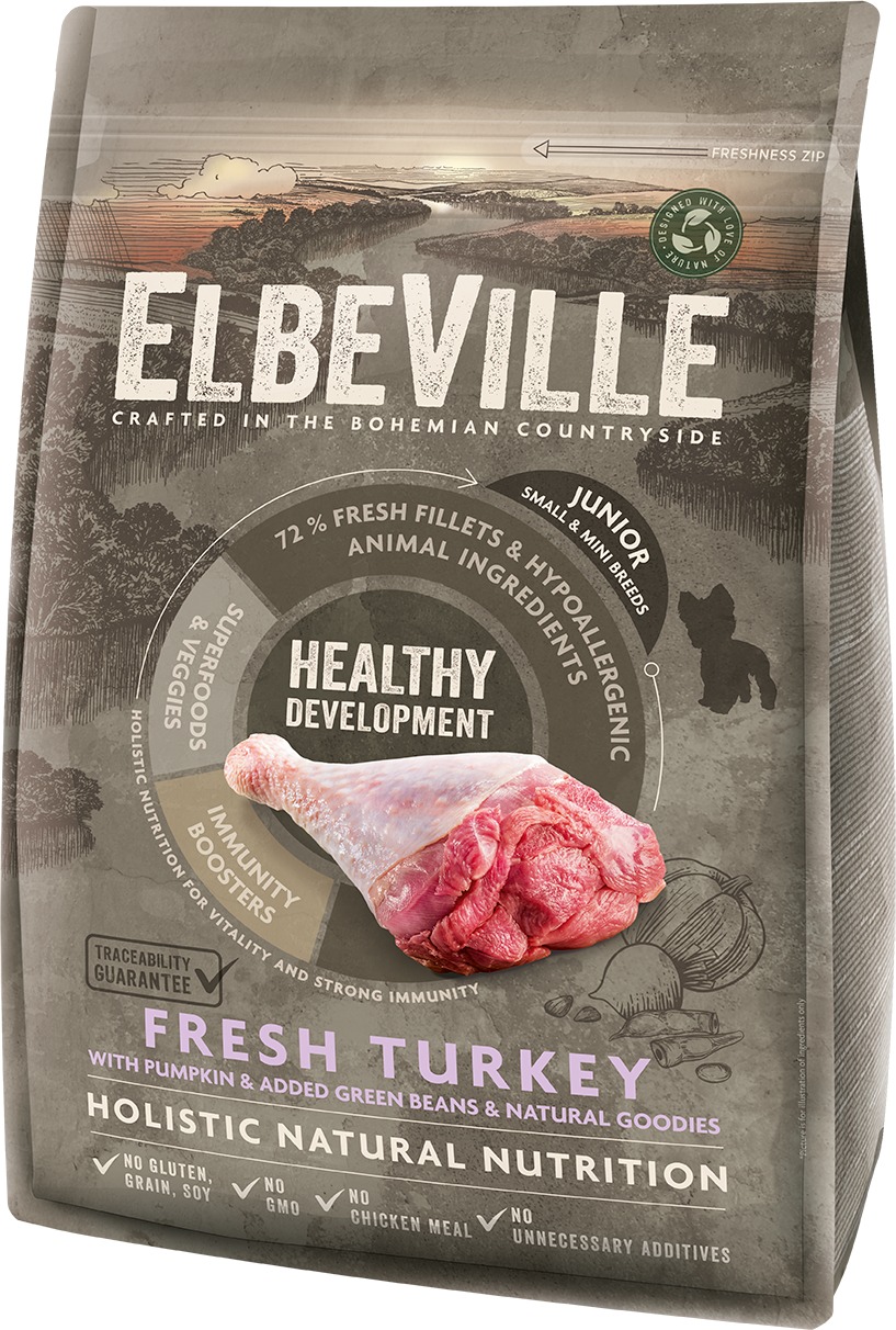 Elbeville Puppy and Junior Mini Healthy Development Fresh Turkey 4 kg