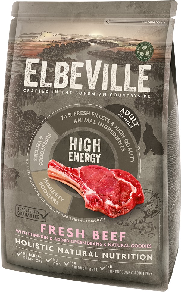 Elbeville Adult All Breeds High Energy Fresh Beef 1,4 kg