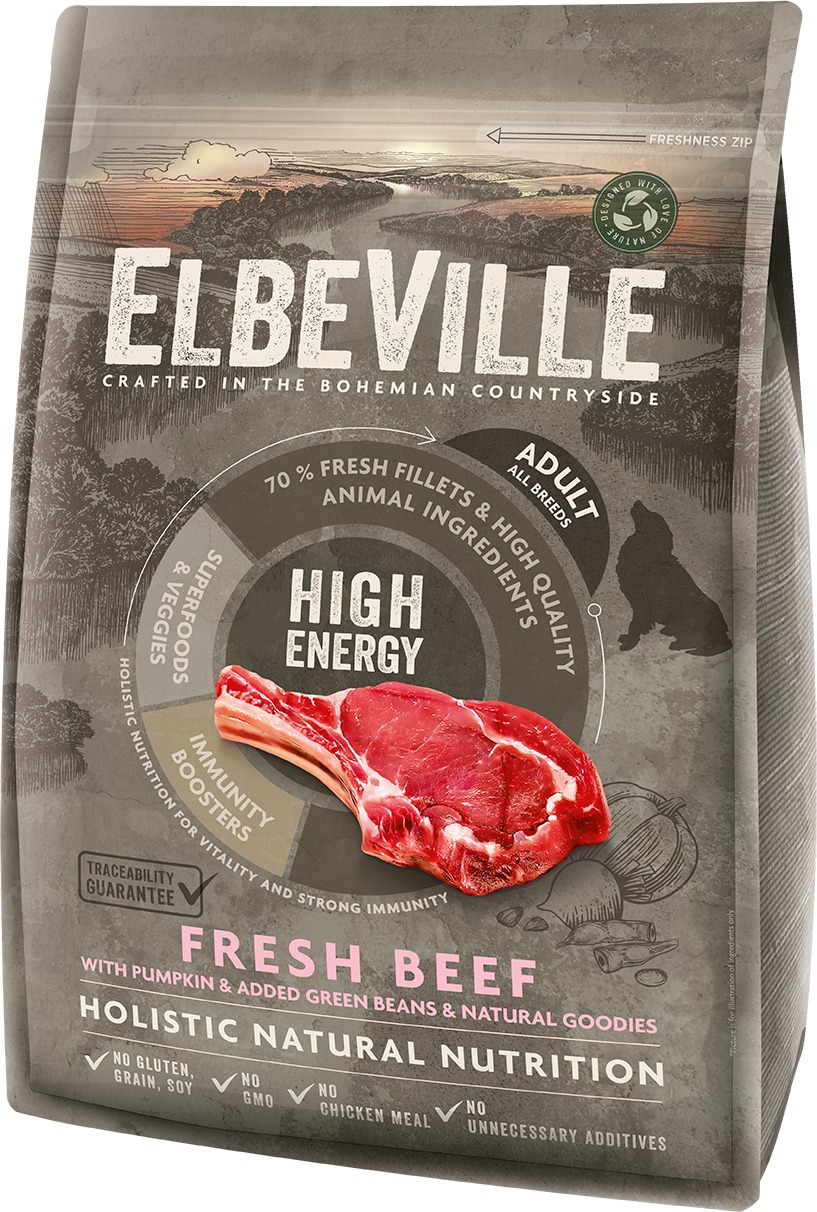 Elbeville Adult All Breeds High Energy Fresh Beef 4 kg