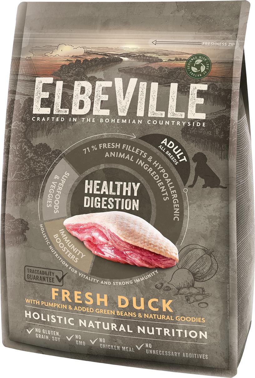 Elbeville Adult All Breeds Healthy Digestion Fresh Duck 4 kg