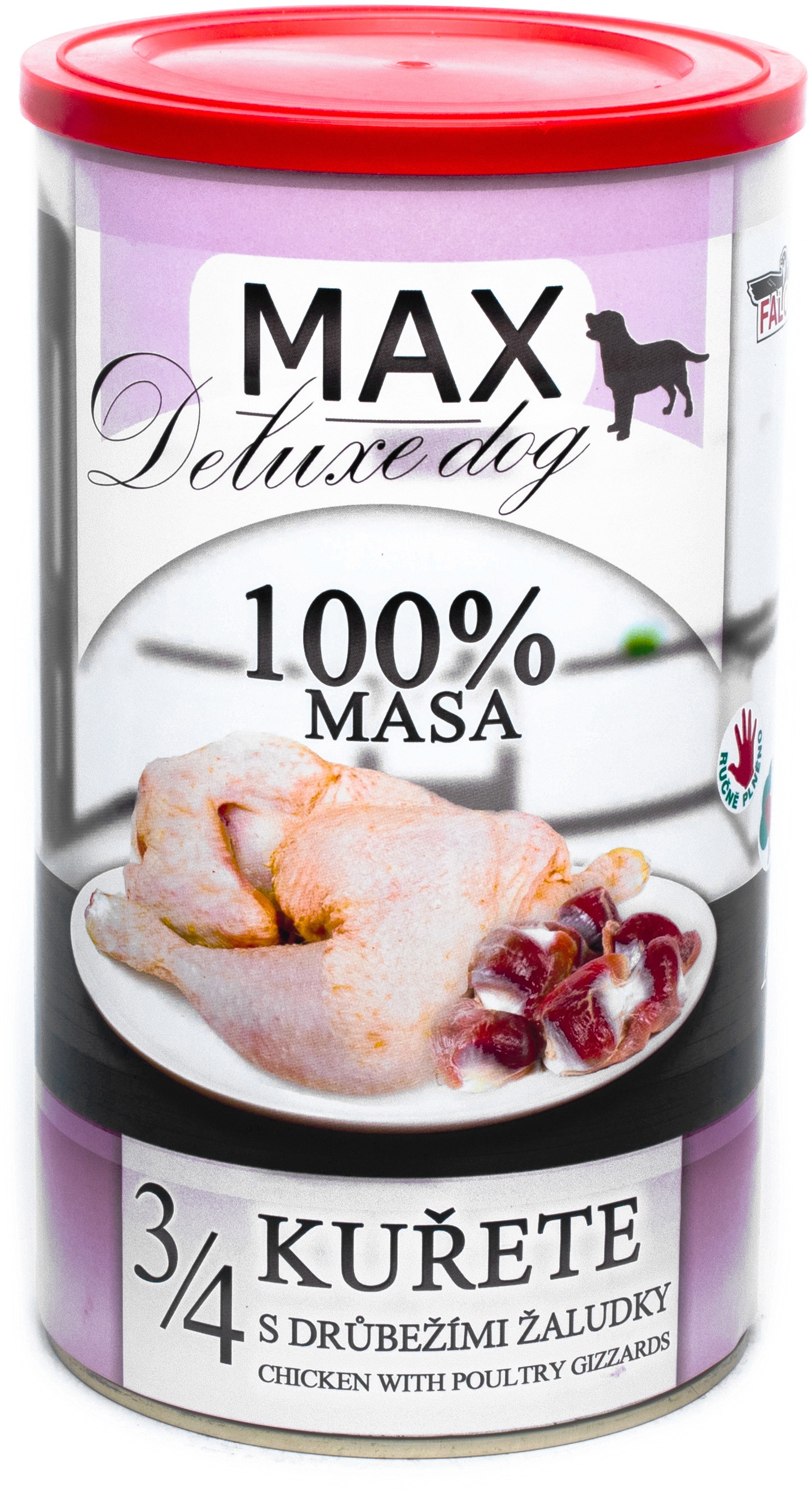 Sokol Falco MAX deluxe 3/4 kurčaťa s hydinovými žalúdkami 1200 g