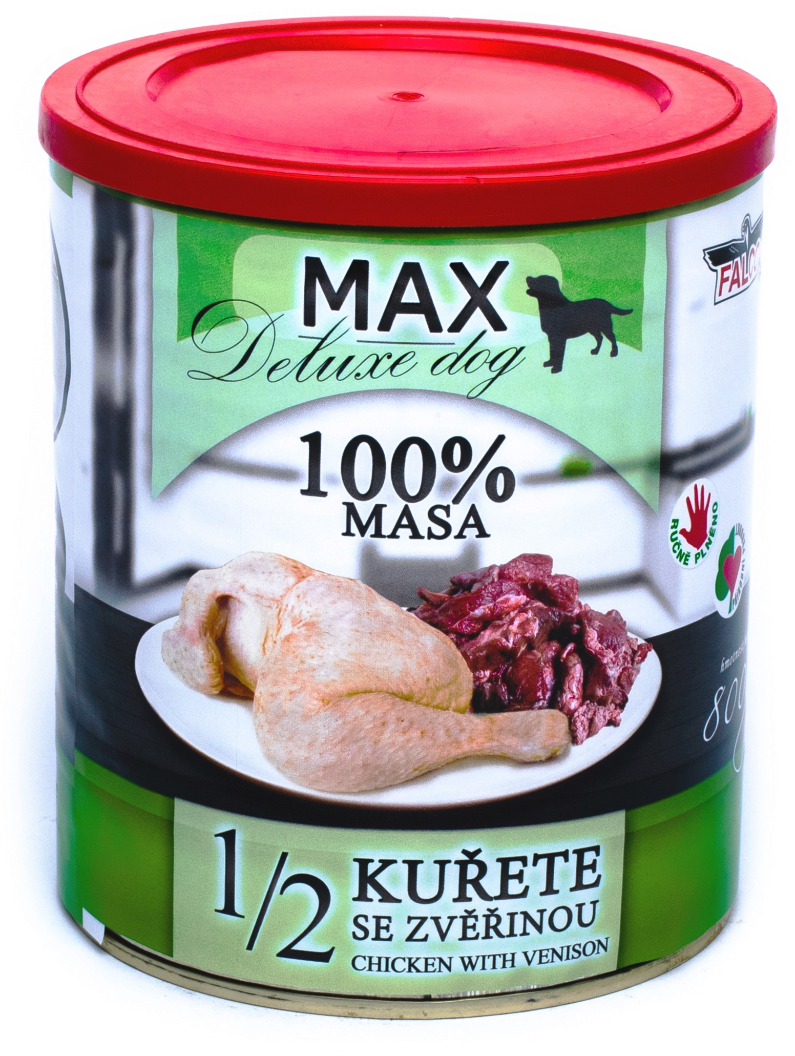 Sokol Falco MAX deluxe 1/2 kurčaťa so zverinou 800 g
