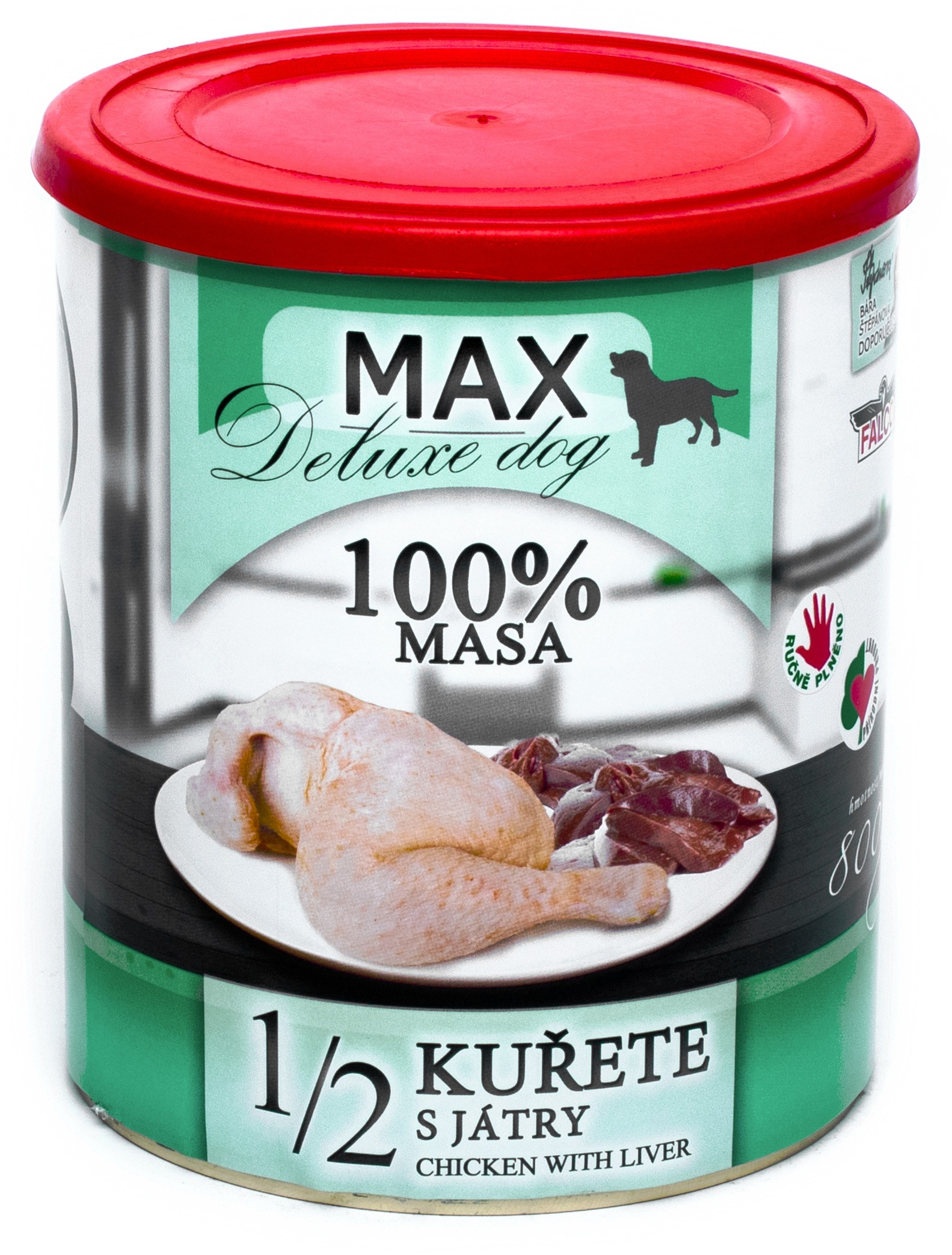 Sokol Falco MAX deluxe 1/2 kurčaťa s pečeňou 800 g
