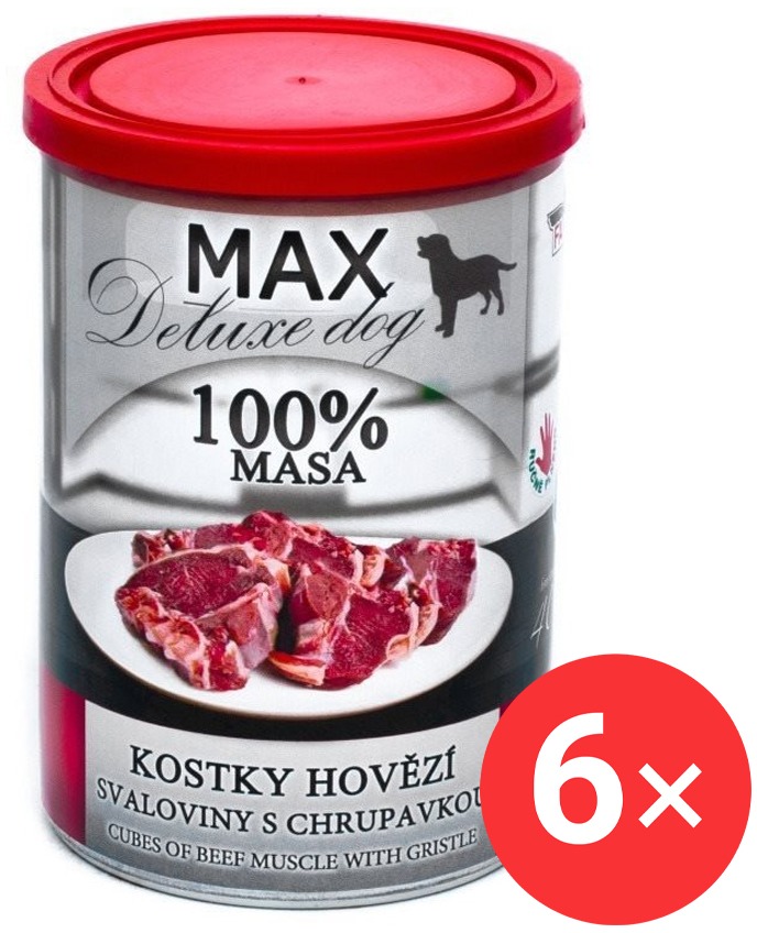 Sokol Falco MAX deluxe kocky hovädzej svaloviny s chrupavkou 6× 400 g