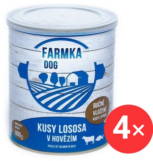 Sokol Falco FARMKA DOG s lososom 4× 800 g