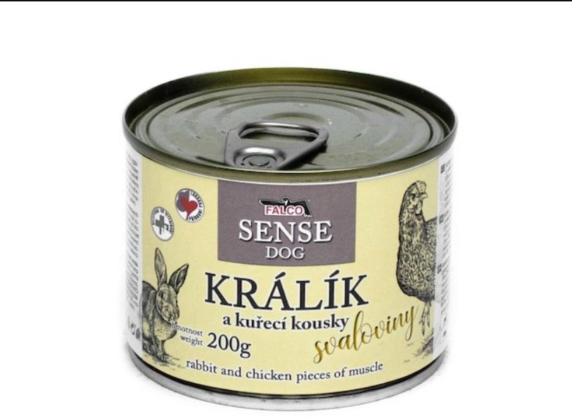 Sokol Falco Sense Dog králik a kura 200 g