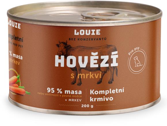 LOUIE hovädzie (95 % v pevnej zložke) s mrkvou 200 g