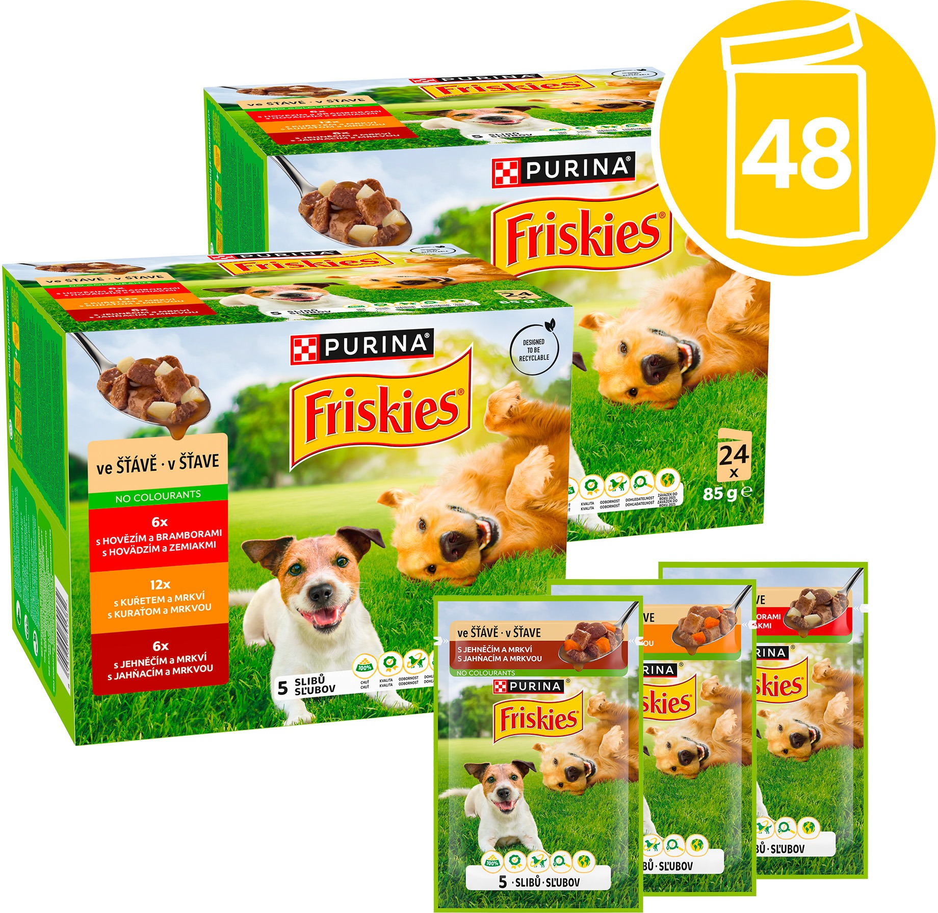 Friskies Adult multipack lahodný výber v šťave 48× 85 g