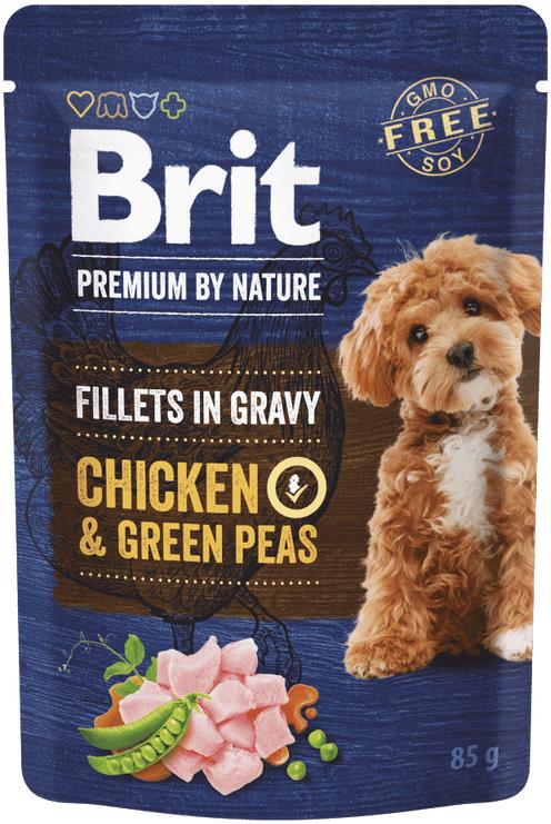 Brit Premium by Nature Dog Fillets in Gravy Chicken & Green Peas 85 g