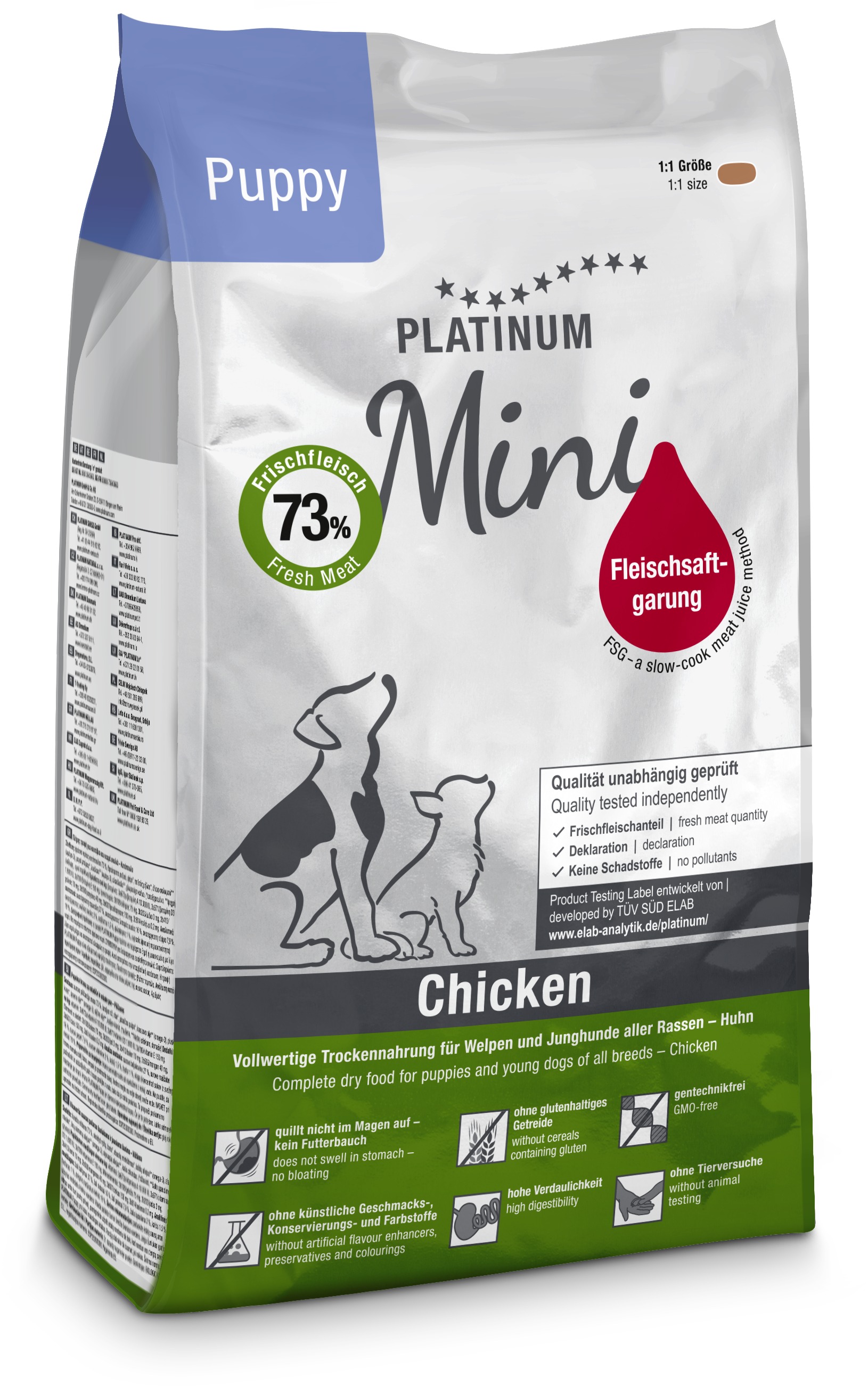 Platinum Mini Puppy Chicken 900 g
