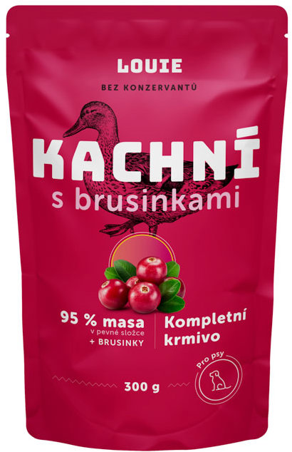 LOUIE kapsička kačacie (95% v pevnej zložke) s brusnicami, vitamíny a minerály 300 g