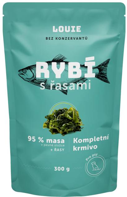 LOUIE kapsička rybia (95% v pevnej zložke) s riasami, vitamíny a minerály 300 g