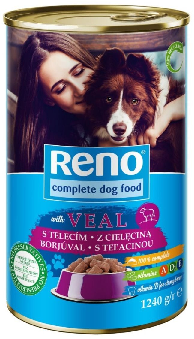 Reno konzerva pre psa s teľacím 1240 g
