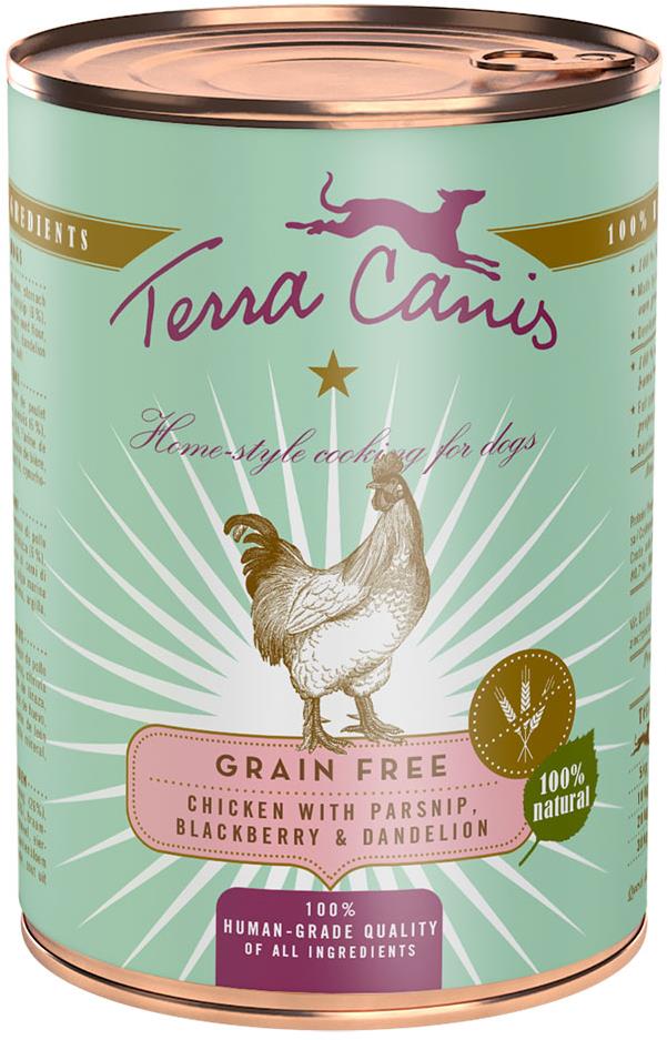 Terra Canis Grain Free Konzerva Kurča s paštrnákom, púpavou a harmančekom 400 g