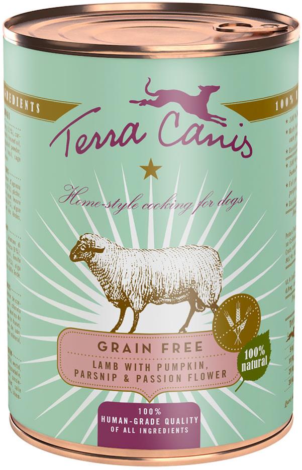 Terra Canis Grain Free Konzerva Jahňacie s tekvicou, paštrnákom a mučenkou 400 g