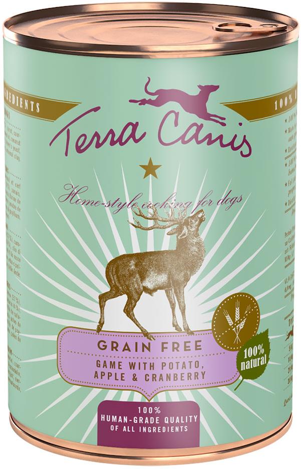 Terra Canis Grain Free Konzerva Zverina so zemiakmi, jablkom a brusnicami 400 g